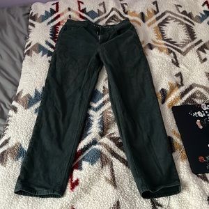American Eagle corduroy green pants, size 6.